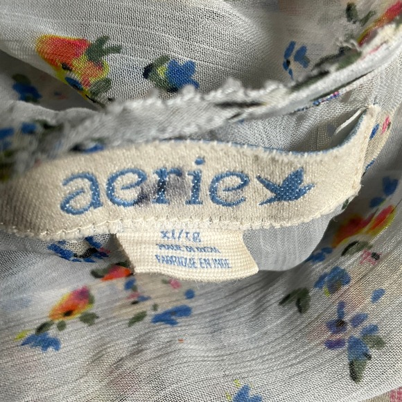 Vintage Aerie Tank Top Sz XL Sheer Bohemian Floral Print Flowy Festival‎ Rodeo - Picture 5 of 9